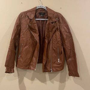 Brown pleather jacket
